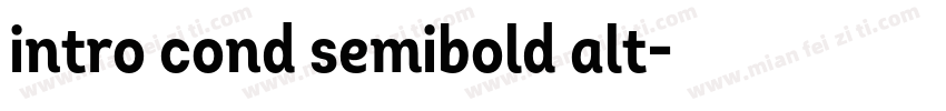intro cond semibold alt字体转换